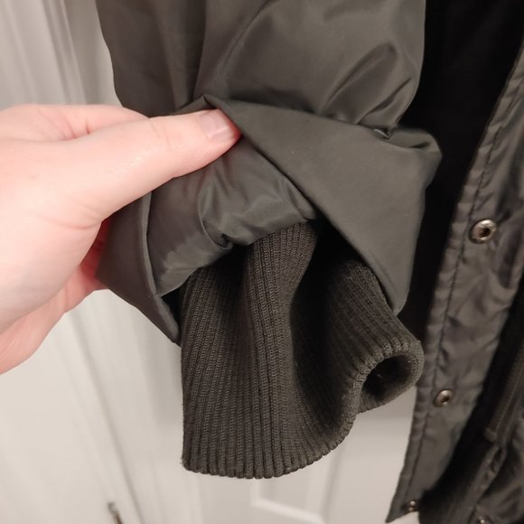 Long Dark Grey Puffer Coat - Picture 5 of 10